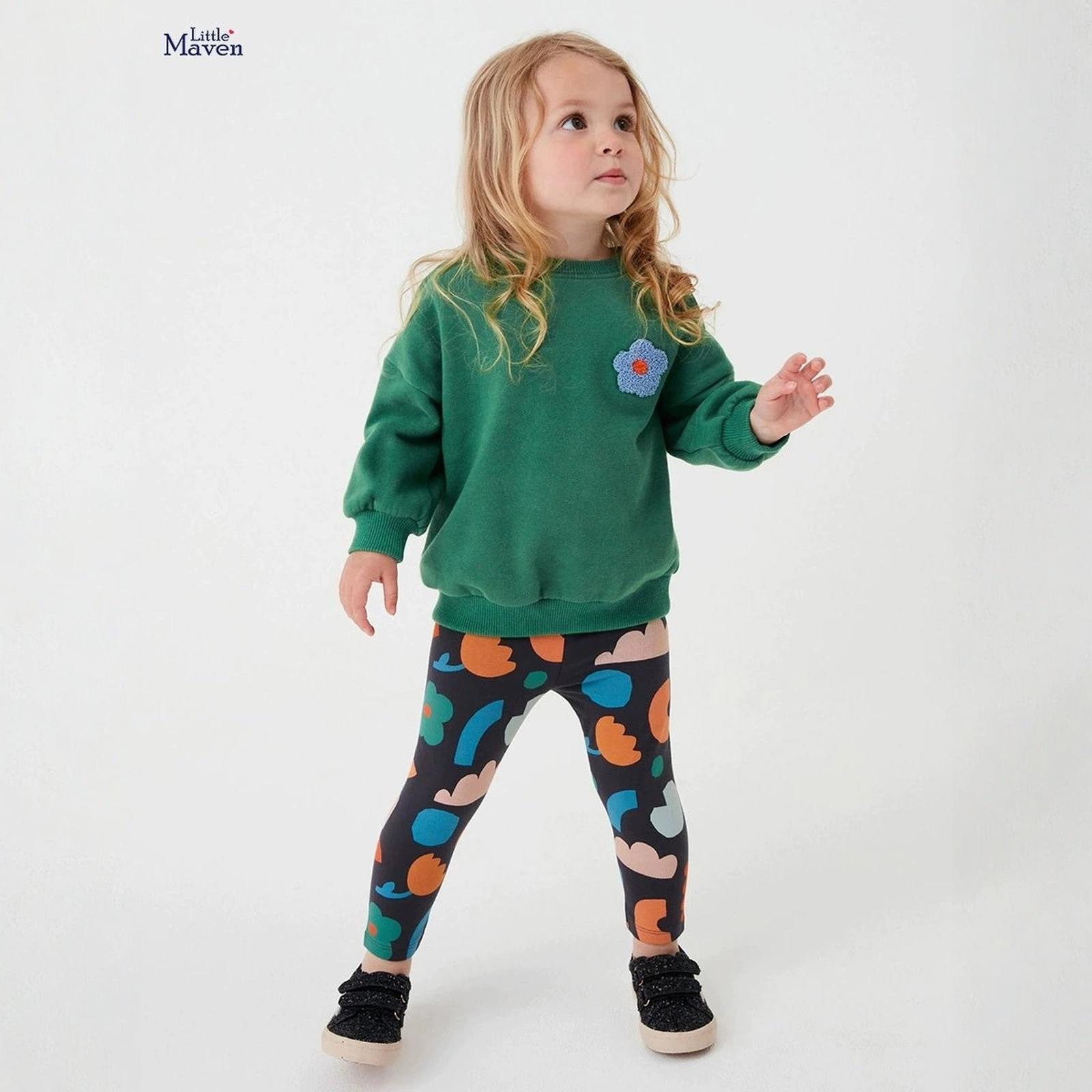 

Cute Long Sleeve Cartoon Kids Set - Casual T-Shirt Outfit 90 армія зелений колір