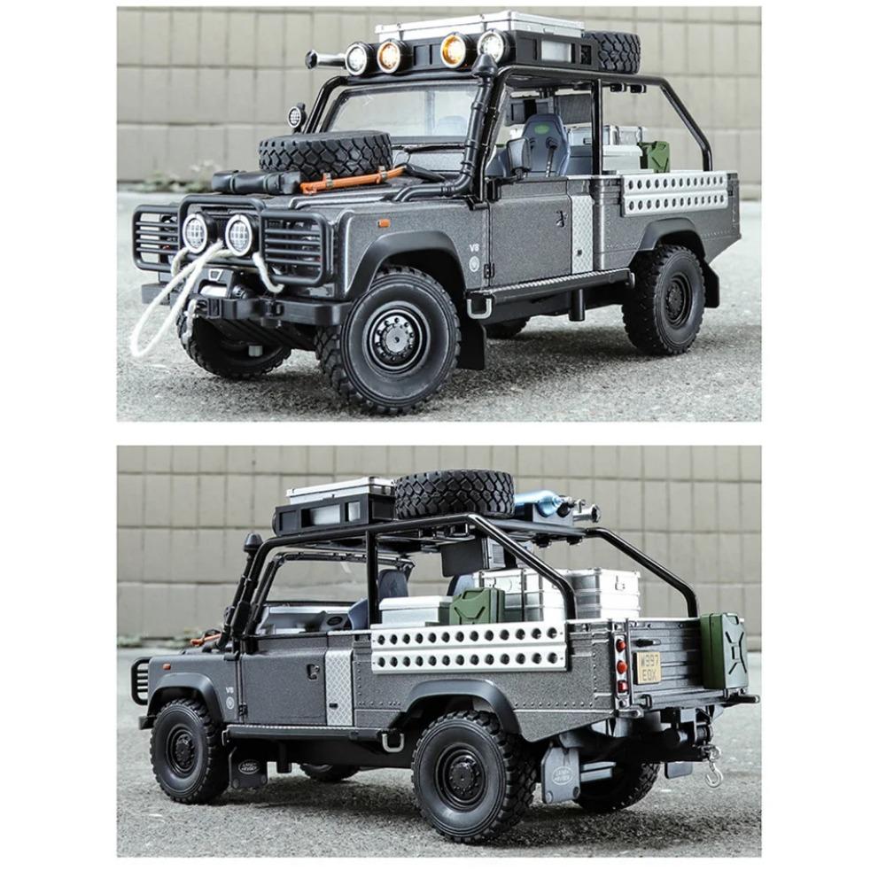 1/24 Land Range Rover Defender 110 Tomb LE Legierungs-Pickup-Automodell Diecasts Geländewagen Automodell Ton Licht Kinderspielzeug Geschenk