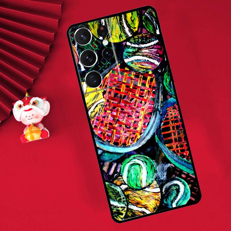 

Tennis Racket Tennis Ball Case For Samsung Galaxy S25 S26 Ultra S22 S23 S24 Ultra S20 S21 Plus S10 S25 FE Cover Funda Galaxy S21 Plus