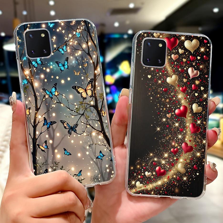 For Samsung Galaxy Note 10 Lite Case SM-N770F Luxury Love Heart Painted Cover Soft Slim Phone Case For Samsung Note10 Lite Shell