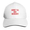 Shell Be Right Aussie Slang Baseball Cap Hats On Offer Hood Summer Hat Unisexs Big Size Hat Womens Beach Unisexs