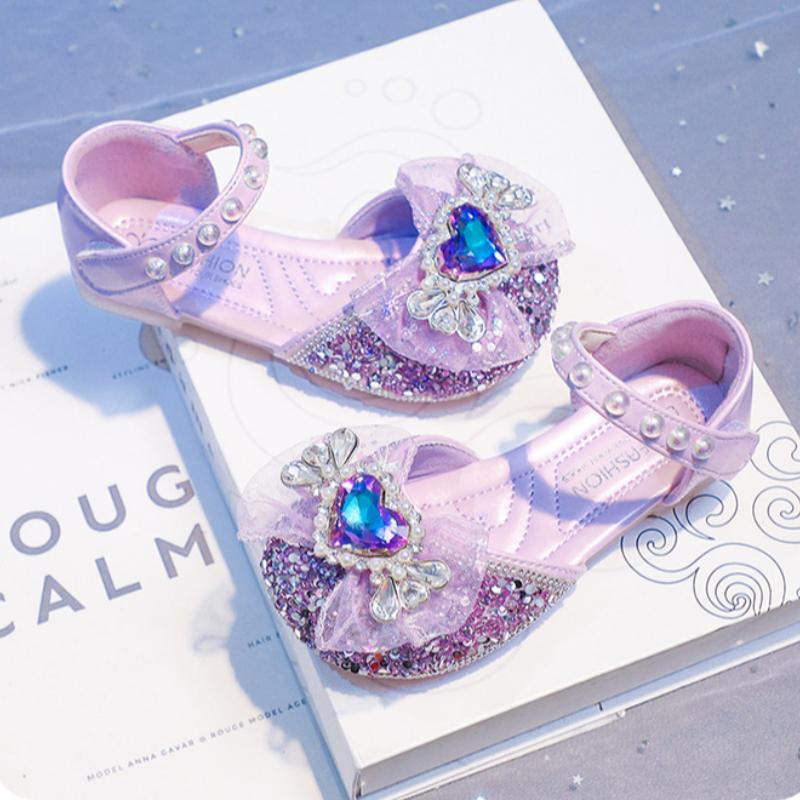 Sandale de Fete Modă de Vară Pantofi de Prințesă cu Diamante Pantofi de Cristal pentru Copii Bebeluși Copii Eleganța Fetelor