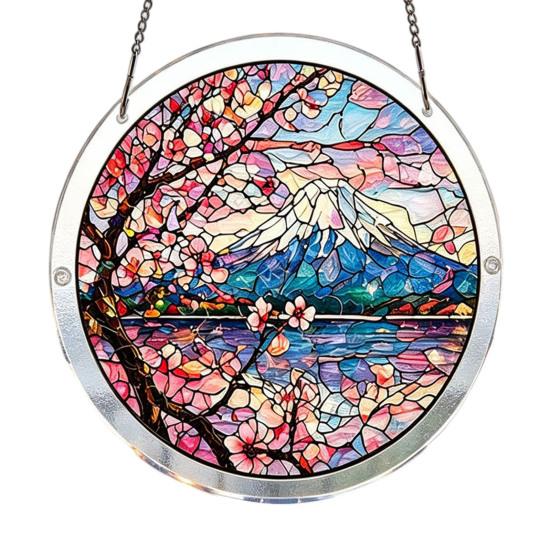 

Acrylic Jigsaw Puzzle Suncatcher Stained Glass Window Hanging Ornament DIY Puzzles Sun Catcher Panel for Home Decor Gifts for Mom Friends I
