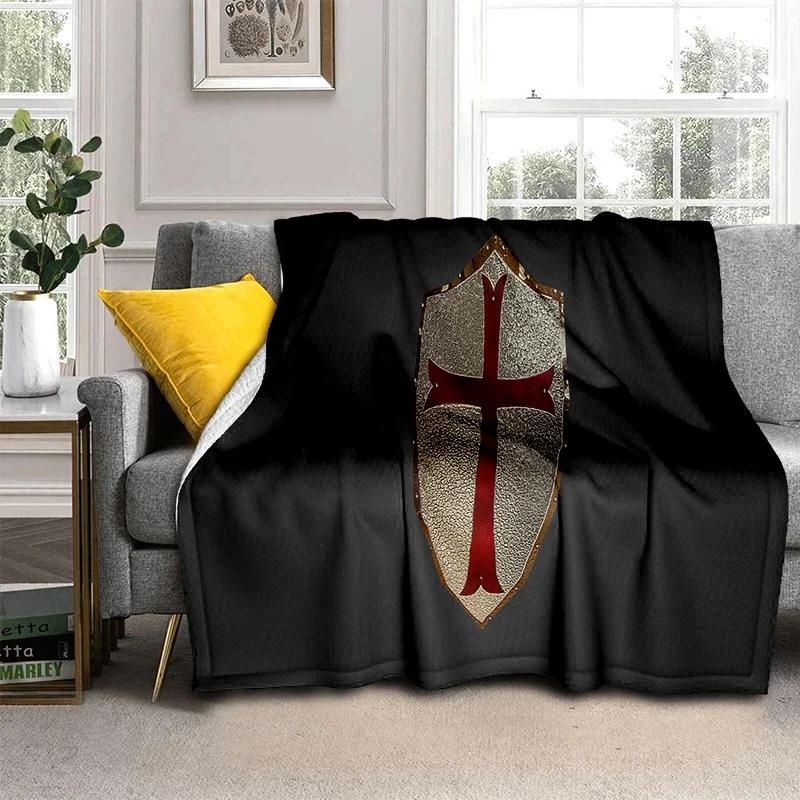 Templar Cavalier Knight Crusaders Games Blanket,Soft Throw Blanket for Home Bedroom Bed Sofa Picnic Travel Office Cover Blanket