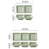 Creative Ceramic Soy Sauce Dish Spice Plate 2/3 Grids Dinner Plates Household Snack Plate Kitchen Accessories