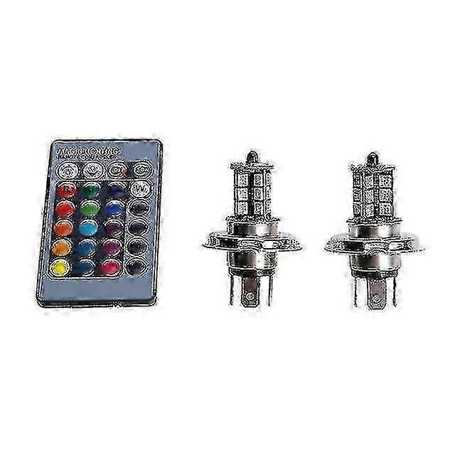 AURA 2 Pcs 9006 H4 Hb4 H7 H8 H9 H11 Universal Auto Rgb Atmosphere Lamp 5050 Led Lights Car Products Accessories With Remote Control