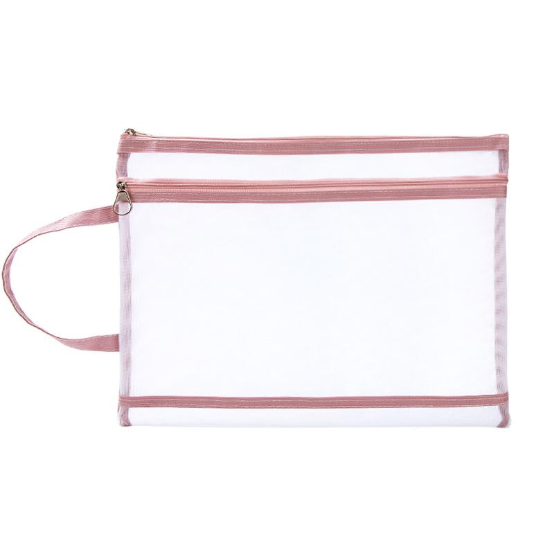 

Macaron Subject Zipper Bag: Handbag for Test Papers, Storage, and Logo Customization.