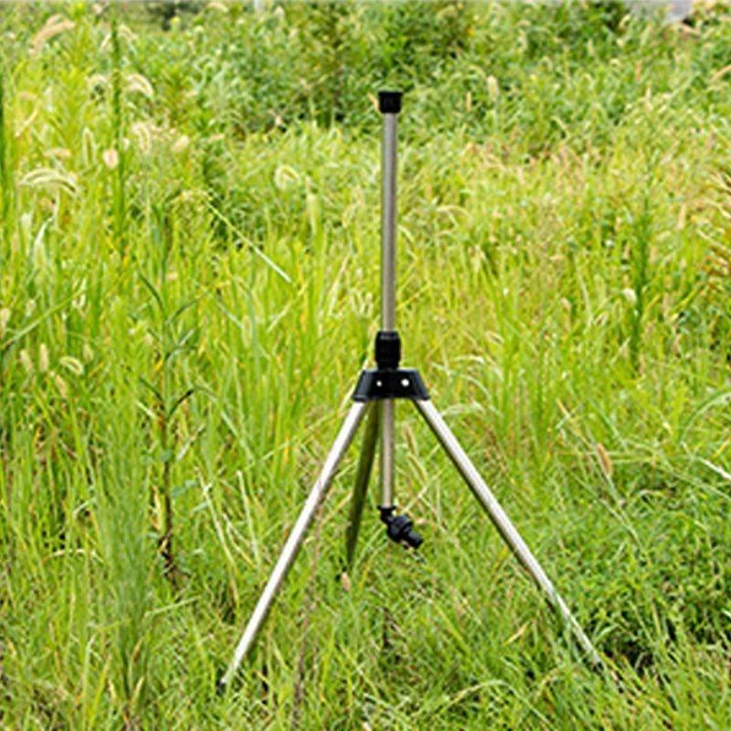 Irrigatore a Treppiede Rotante a 360° per Prato e Giardino Supporto Telescopico Testa dell'Irrigatore su Treppiede Acciaio Inossidabile