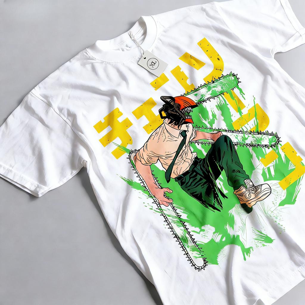 Chain Saw Unisex Tshirt Chain Saw Unisex Anime CSM Denji Power Streetwear Japanese Anime Unisexga Gift Anime Y2k Ins