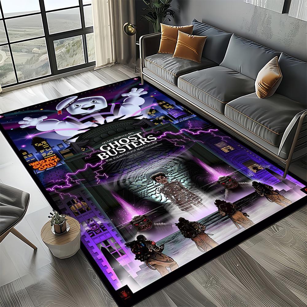 27 Style New G-Ghostbusters Horror Movie Cartoon Carpet Rug for Living Room Bedroom Home Sofa Decoration,Non-slip Floor Mat