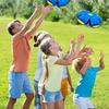 (Blue) Flying Ball UFO Throw Disc Outdoor Kids Flying UFO  3 LED Light Toy