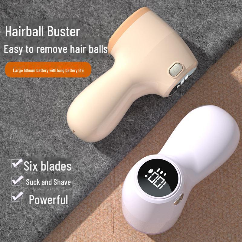 Rechargeable Hairball Remover: Electric Fabric Shaver with Digital Display