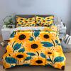 Sunflower Pattern Home Decor Bedding Set  Kid'S And Adults' Bedroom Decor, Exquisite Three-Piece Bedding Set Gift