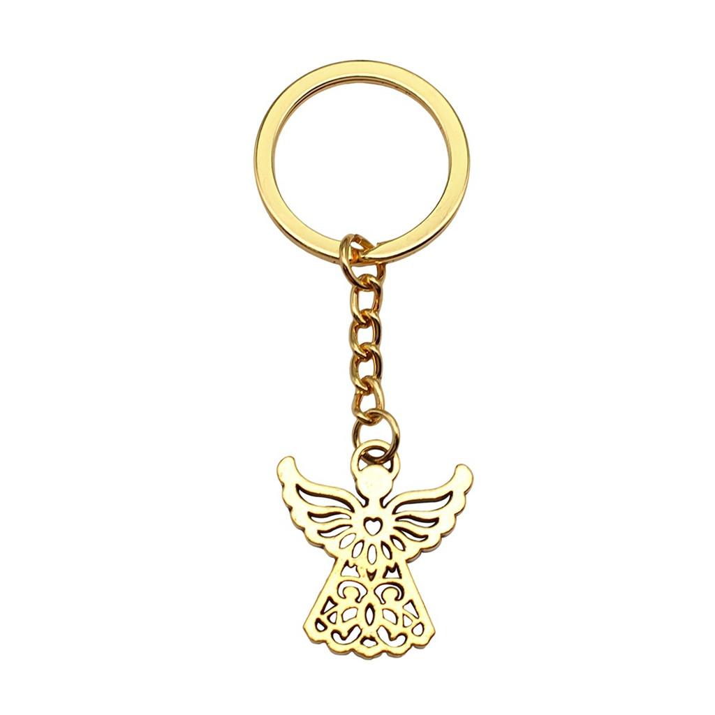 Angel Keychain Wings Charm For Students Protection Key Ring 28mm