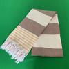 Extra Large Striped Tassel Turkish Bath & Beach Towel Shawl