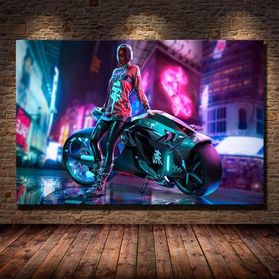 Cyberpunks Future Steam City Wandkunst Poster und Drucke Moderne Leinwandgemälde für Wohnzimmer Dekor Rahmen