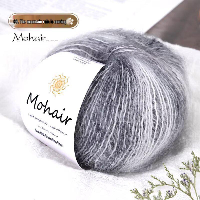 Gradientní melírovaná mohérová příze - 25g, Jemné pletení a háčkování, Doprava zdarma na celé balíčky