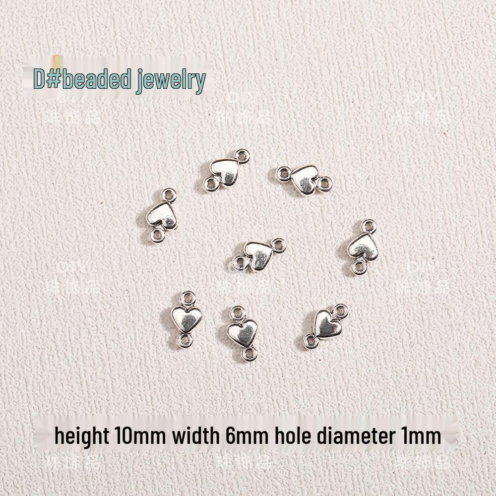 Love Heart Pendant Charm Alloy Jewelry for DIY Bracelets & Necklaces