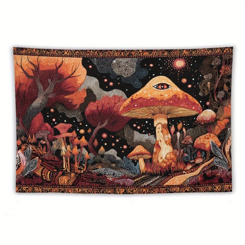 VIKAMA Mushroom Tapestry Bohemian-Style Bedroom Hanging Charming Aesthetic Wall Decoration Living Room & Dormitory Decor