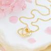 Women Interlocking Heart Ring Pendant Necklace Inlaid Zircon Fashion Love Necklace Valentine's Day Jewelry Gift