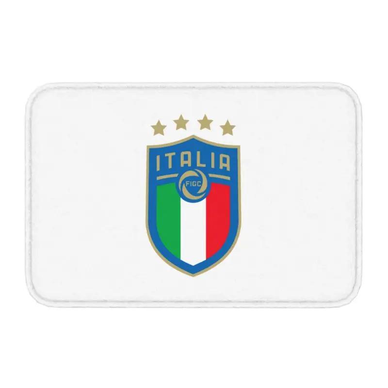 Italia Figc Mat Rug Carpet Anti-Slip Floor Mats Bedroom Italia Italy Figc World Champions 4 Stars Soccer Football Legends