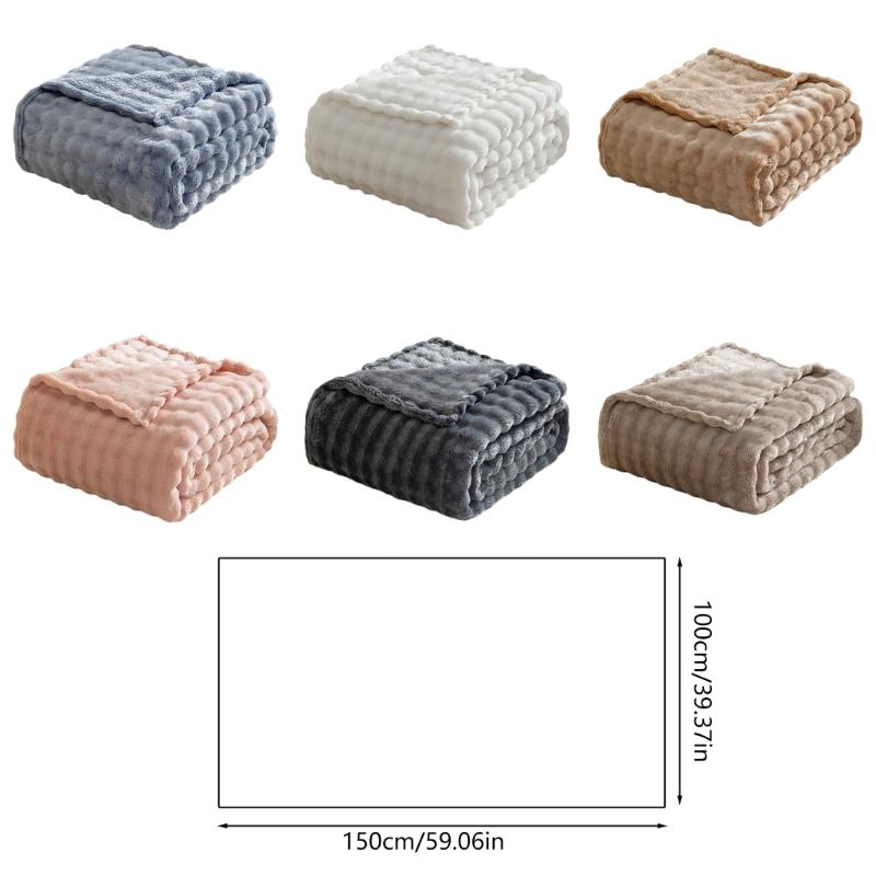 Luxury Fuzzy Plushes Blanket with Fluffys Rabbit Texture, Warm Throw Blanket for Home Decoration 100x150cm