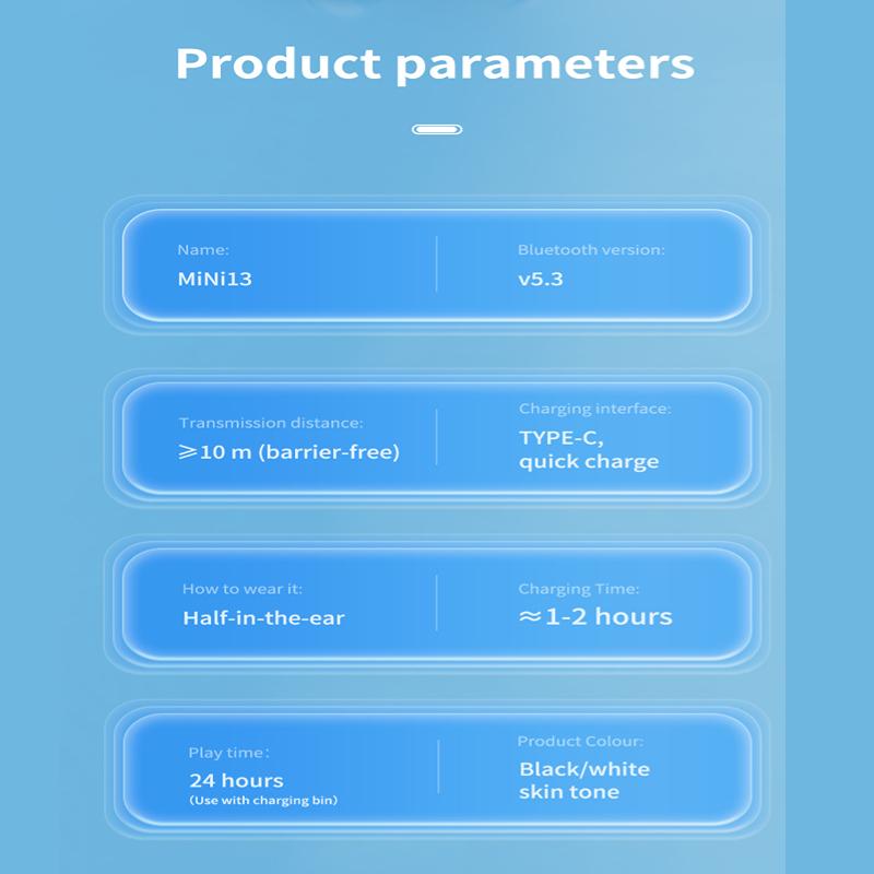 Ultrakleines, kabelloses Mini-Bluetooth-Headset, Erdnussgröße, unsichtbare In-Ear-Ohrhörer, wasserfest, geräuscharm, Hifi-Stereo-Reduktions-Kopfhörer