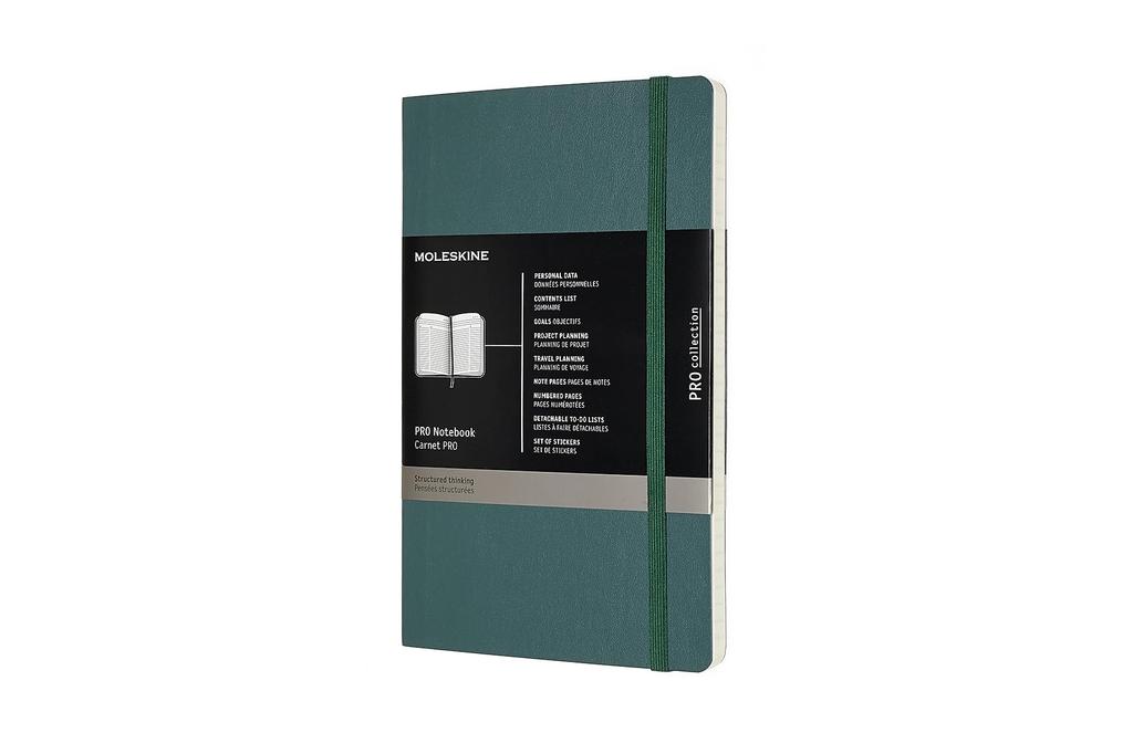 Moleskine PRO Notebook, Soft Cover, Large, Forest Green, PROPFNTB3SK19
