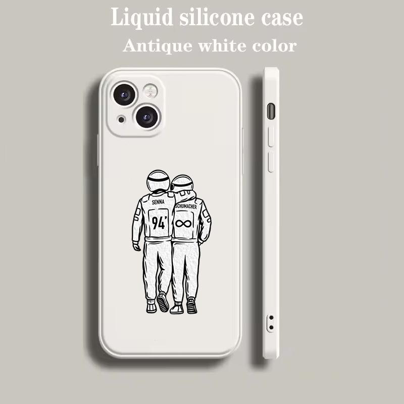 Luxury Color Phone Case For IPhone 18 15 14 13 12 mini 11 Pro Max XS X XR SE 7 8 Plus soft Silicone Beige Cover F1 Number 33