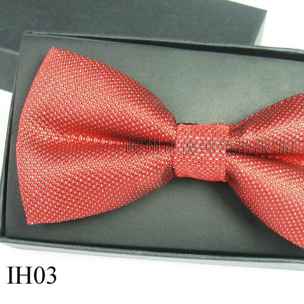 Men's Silver Thread Jacquard Bow Tie In 15 Styles - Polyester, Solid Color, Casual