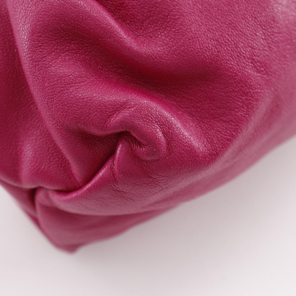 LOEWE Pochette Shoulder Bag fringe pink leather Women Used