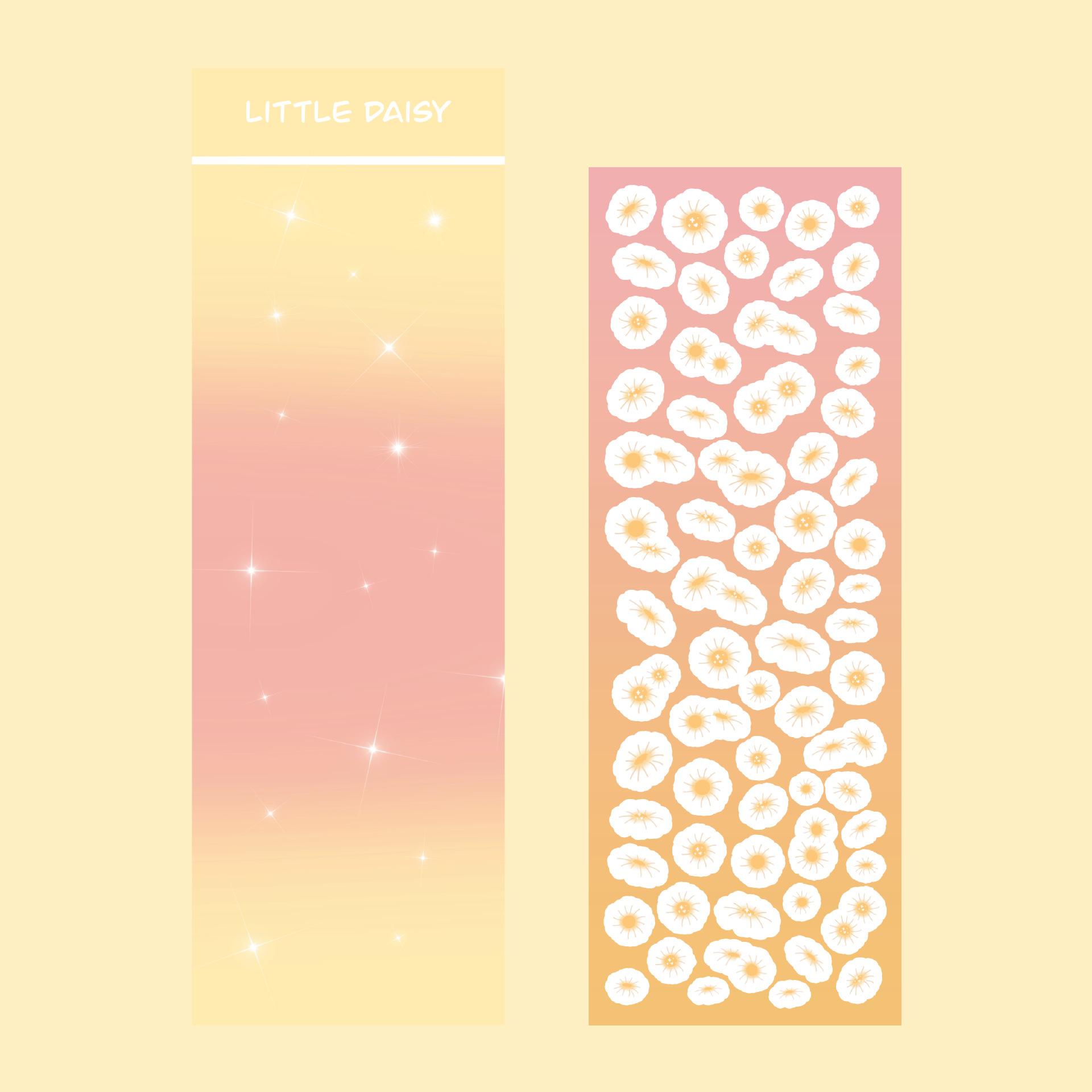 Наклейка с ромашкой в корейском мультфильме gooka hand account DIY декоративная наклейка — фото 5