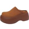 Internet celebrity super fire casual slippers women 2025 spring and autumn new outer wear super high heel thick bottom heightening bag head half slipp