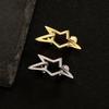 Hollow Dental Grills Copper Pentagram Tooth Caps Fashion Irregular Star Tooth Grillz  Men Women