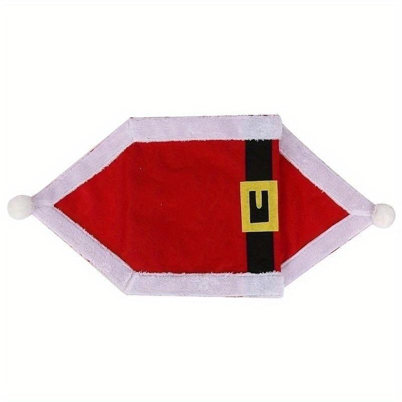 1PC 180*35CM Christmas Holiday Santa Claus Tablecloth Embroidered Table Runner