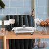 Großer Stahl Buffetwärmer Grillplatte Essen Restaurant Edelstahl Kommerzieller Servierhalter für Vierbeiniges Tablett