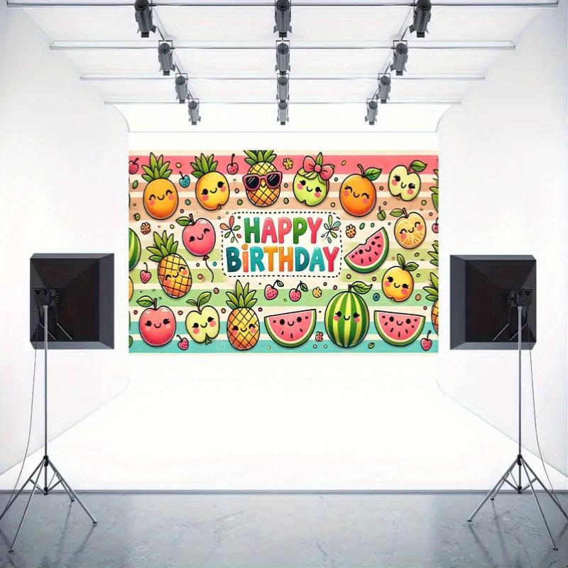 1 item cute fruit birthday birthday banner and flag decoration cake table photoshoot studio party decoration