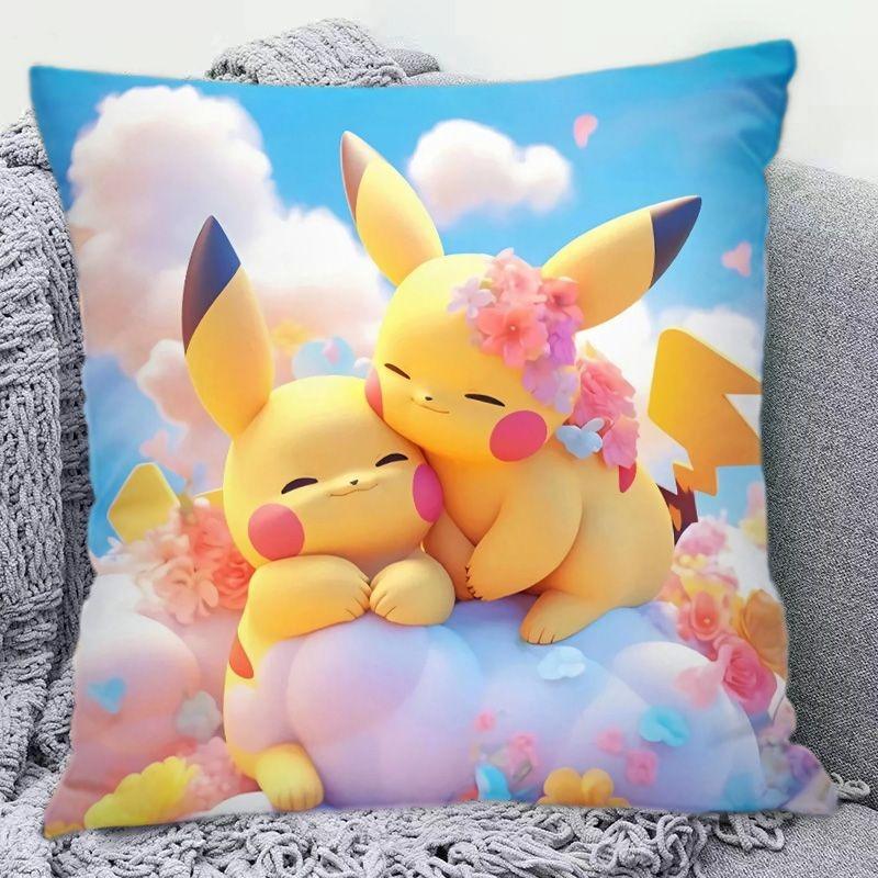 1 Stück niedlicher Pikachu Kissenbezug cooler Pikachu Kissenbezug Raumdekoration Kissenbezug Sofakissenbezug Heimdekoration