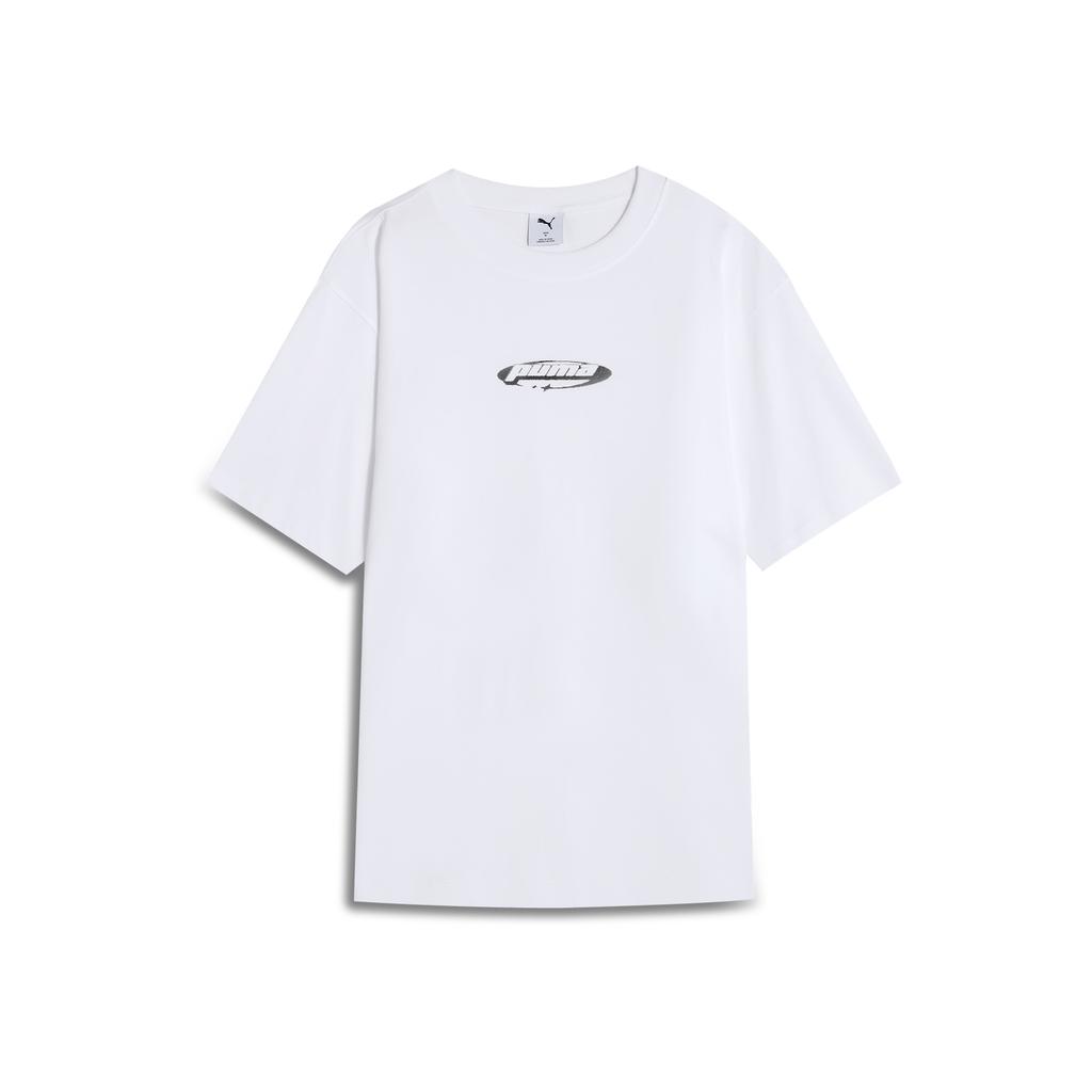 New PUMA Graphic SS25 T Shirt Unisex White 02 633853-02