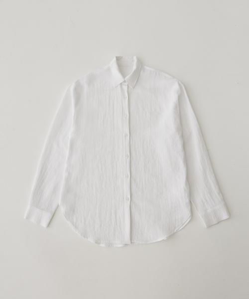 LADY VOLUME Logo Play Oversized Fit Shirt_White