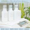LEC Push-to-Measure Refillable Detergent Bottle, 600ml (For Liquid Detergent), Plain White with Design Sticker, W00108