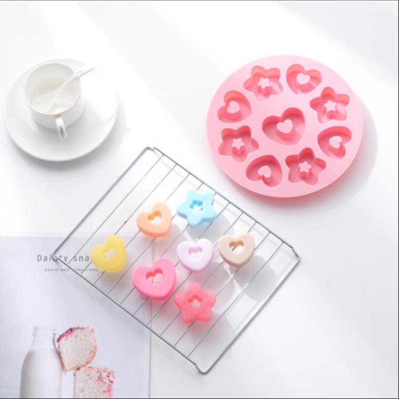 Multicavity Heart Little Star Biscuit Making Tool Twinkle Star Chocolate Muse Cake Silicone Mould Ice Tray Candle Soap Decor