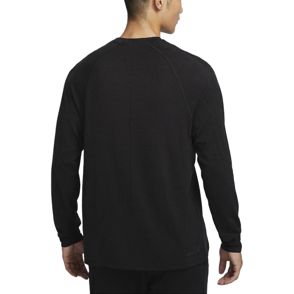 Nike Dri-FIT ADV Axis Performance System Solid Color Crew Neck Quick-Dry Versatile Long Sleeve T-Shirt Men Tops Black FZ0992010