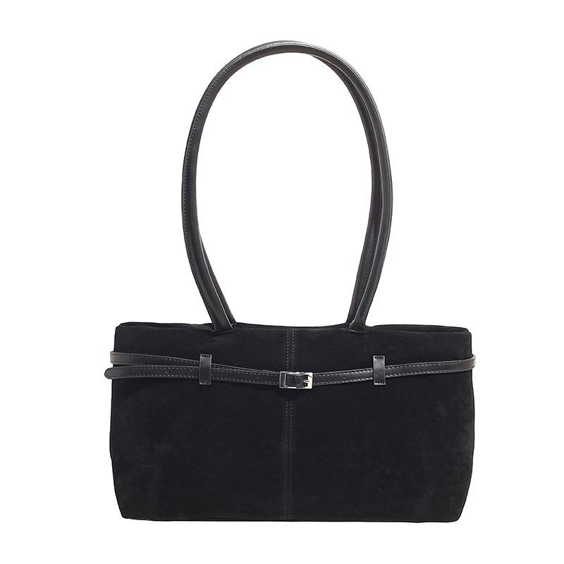 Large capacity casual temperament commuter tote bag 2025 trendy women's Korean version ins shoulder bag fashion trendy high sense