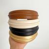 PROLY Neues Mode Stirnband für Frauen Lässiges PU Haarband Mädchen Einfarbig Turban Sommer Kopfbedeckung Haar-Accessoires