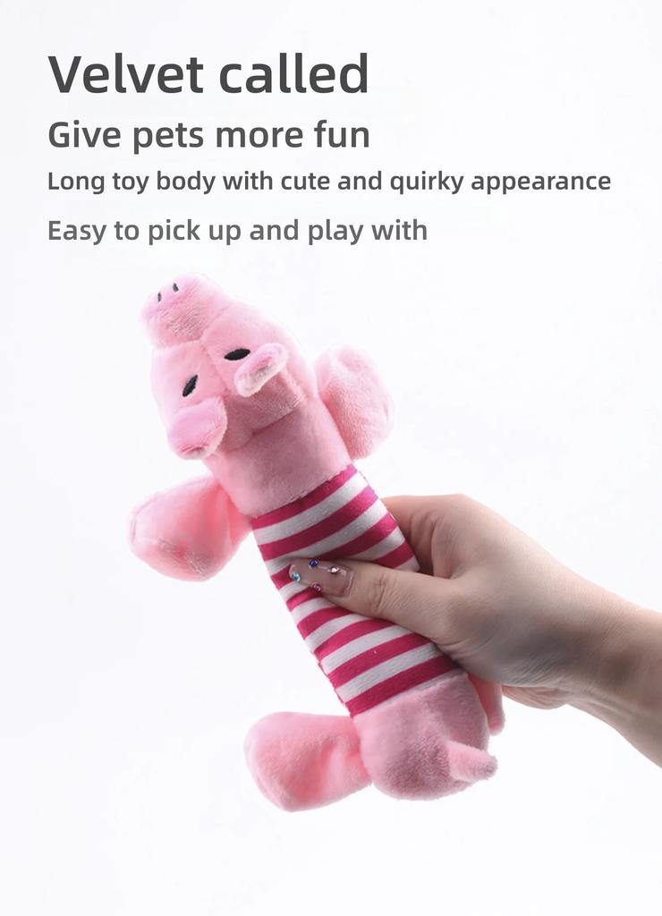 Molar Plush Dog Toy Cute Elephant Duck Pig Squeaky Chew Toy Funny Durable Pet Supplies for All Puppies