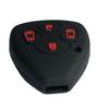 ZIAN Toyota Car 4 Button Blank Key Case Smart Key Case Designed for Voxy 60 Noah 60 Series 2 (MY-FT010-1) (Black (Red Button))