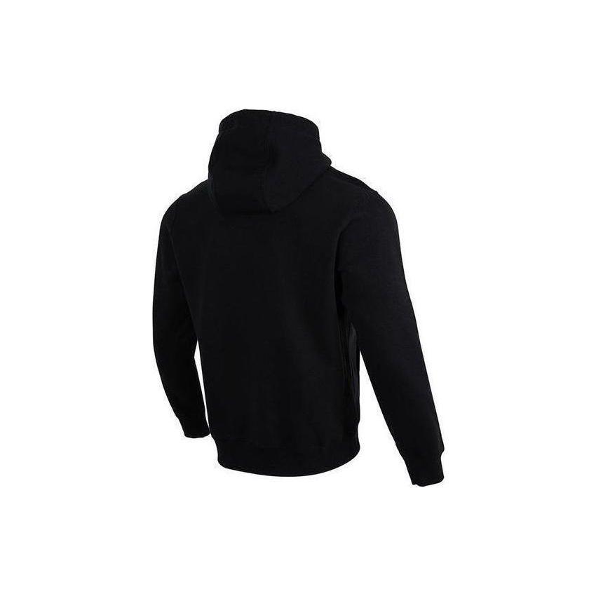Nike Solid Color Pullover Hoodie With Logo Print Long Sleeve Casual Sweatshirt Men Tops Black DX1518-010