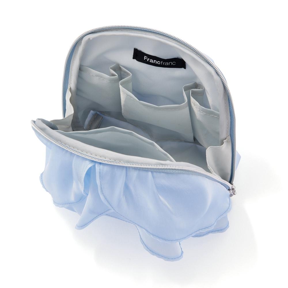 Franc Franc Japan Organza Flower Stand Pouch Light Blue