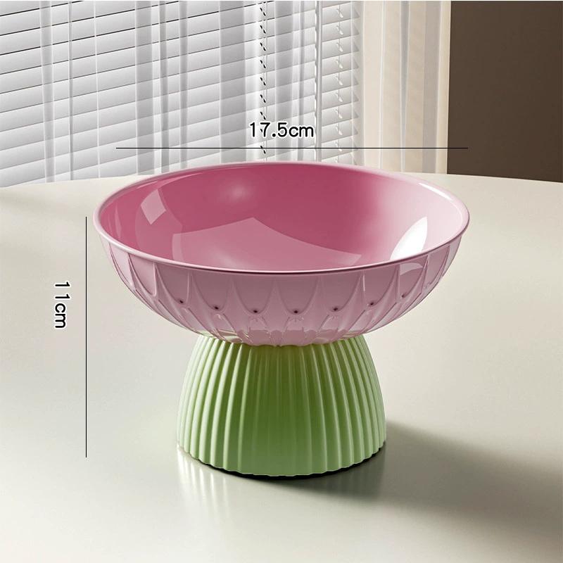 Elegant Large Washable Fruit Bowl With Pedestal - Chic, Hygienic Tabletop Organizer And Decorative Centerpiece